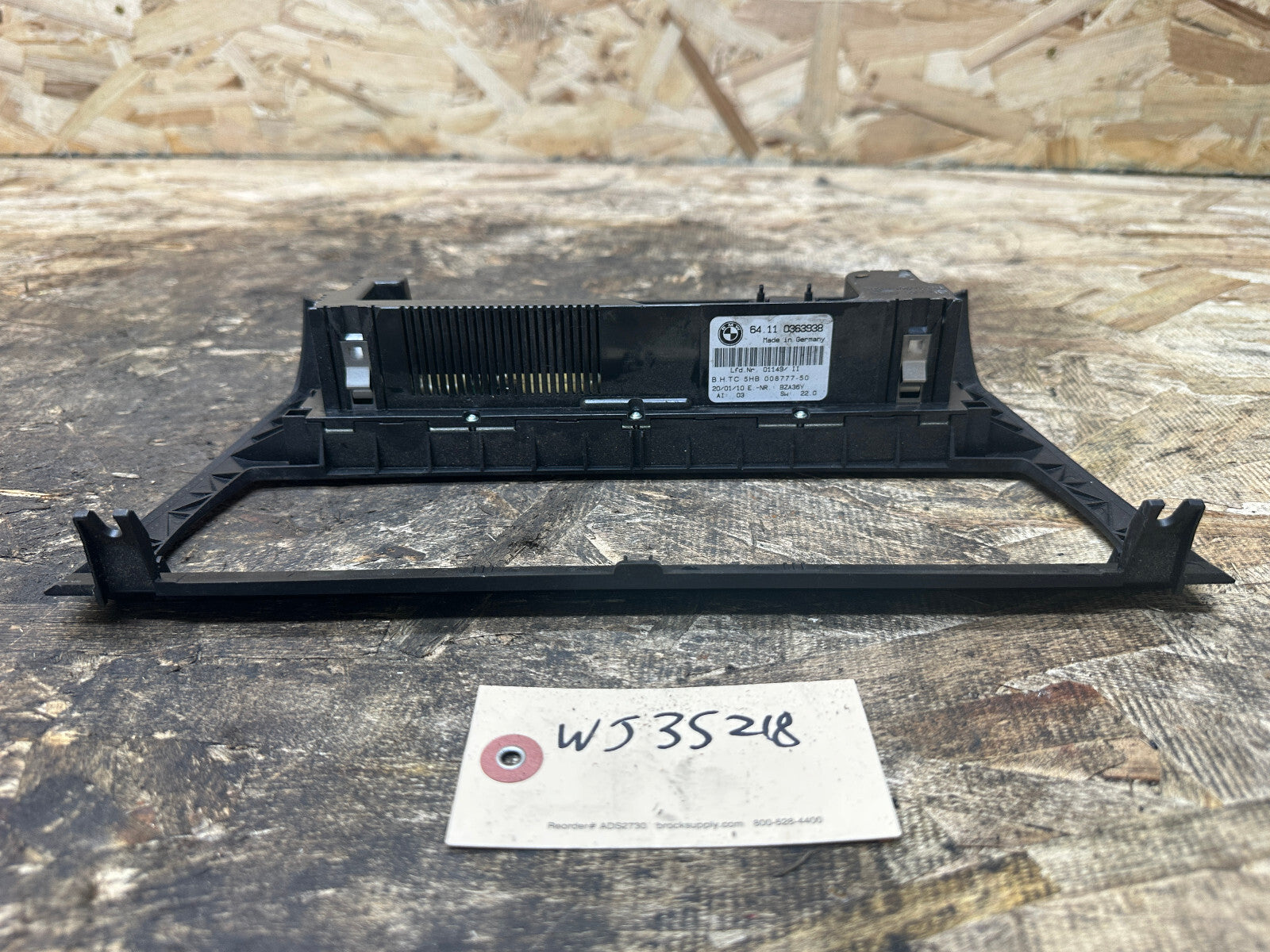 BMW 03-10 X3 E83 Automatic Air Conditioning Control Unit Module Panel 0363938