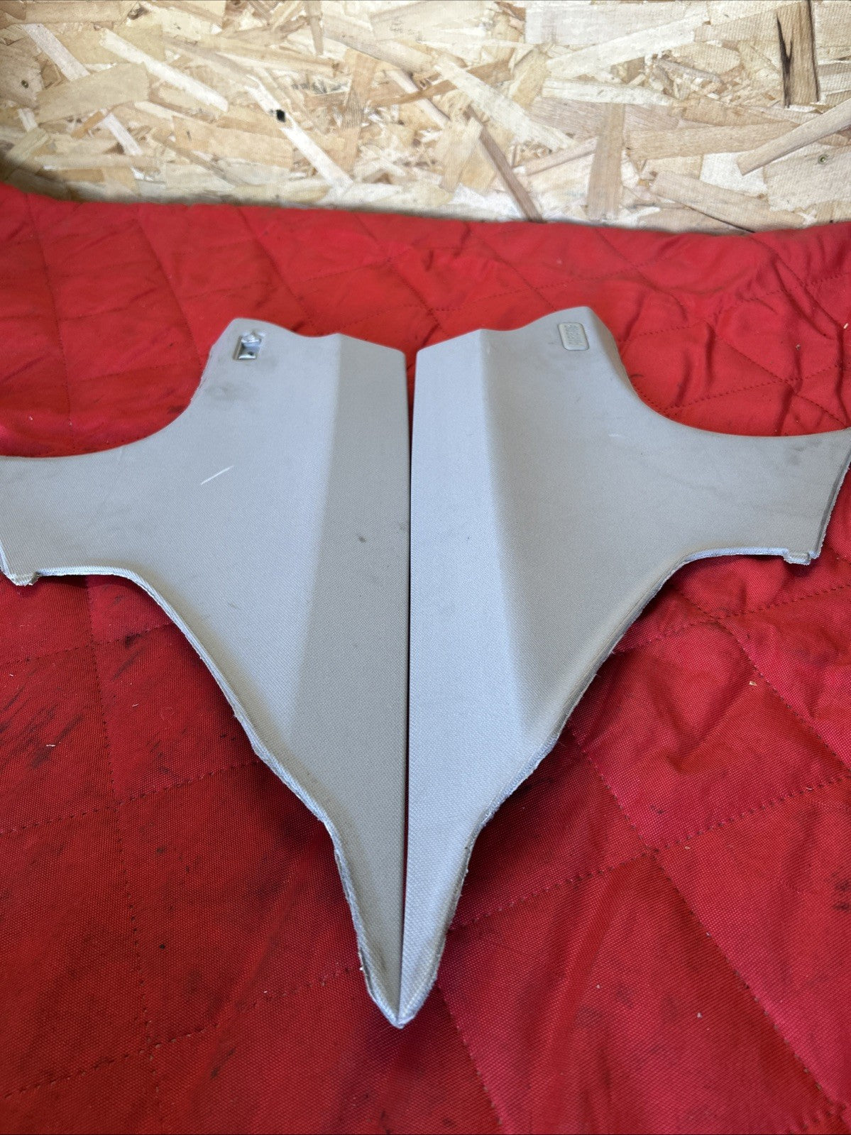06-11 BMW E90 328xi Rear C Pillar Cover Trim Left & Right 7058342 7058343 GRAY
