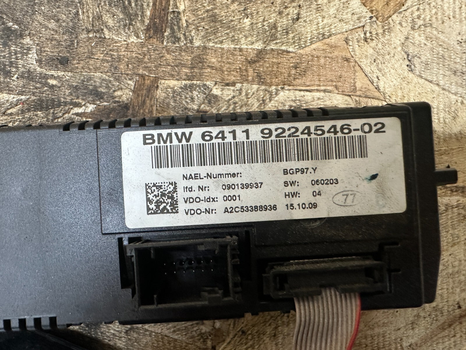 BMW 06-12 E90 CLIMATE CONTROL PANEL+HILL DESCENT MODULE OEM 9224546+6962612