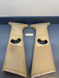 07-13 BMW E70 X5 Right & Left Side Trim Upper B Pillar TAN OEM 7129751