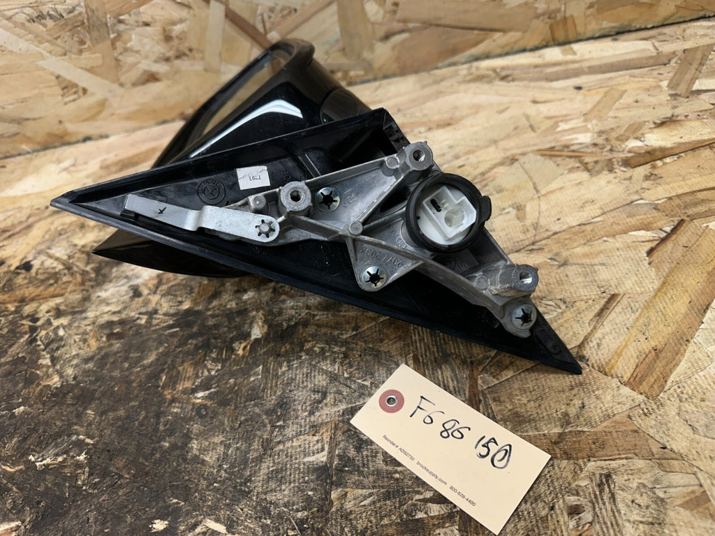 BMW 12-19 F30 POWER FRONT RIGHT PASSANGER DOOR MIRROR +COVER CRACKED OEM 013079