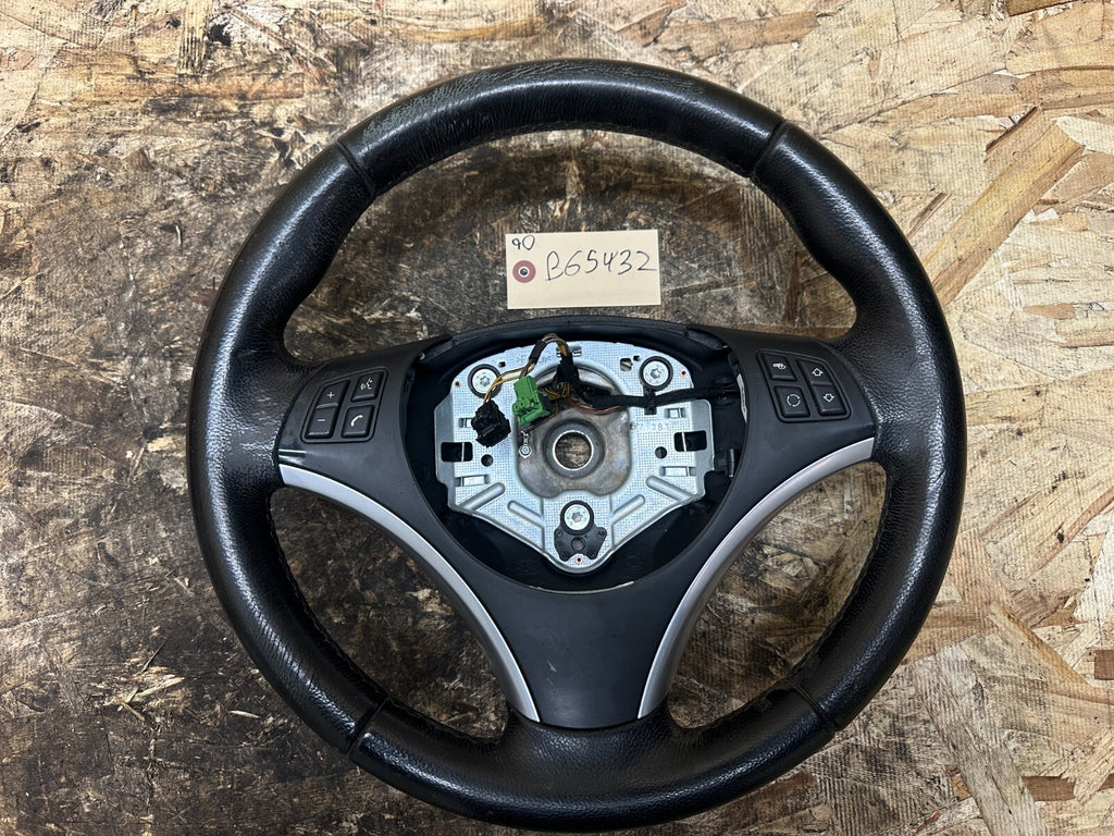 BMW 2006-2013 E9X 3 SERIES BLACK SPORT LEATHER STEERING WHEEL OEM 3051626