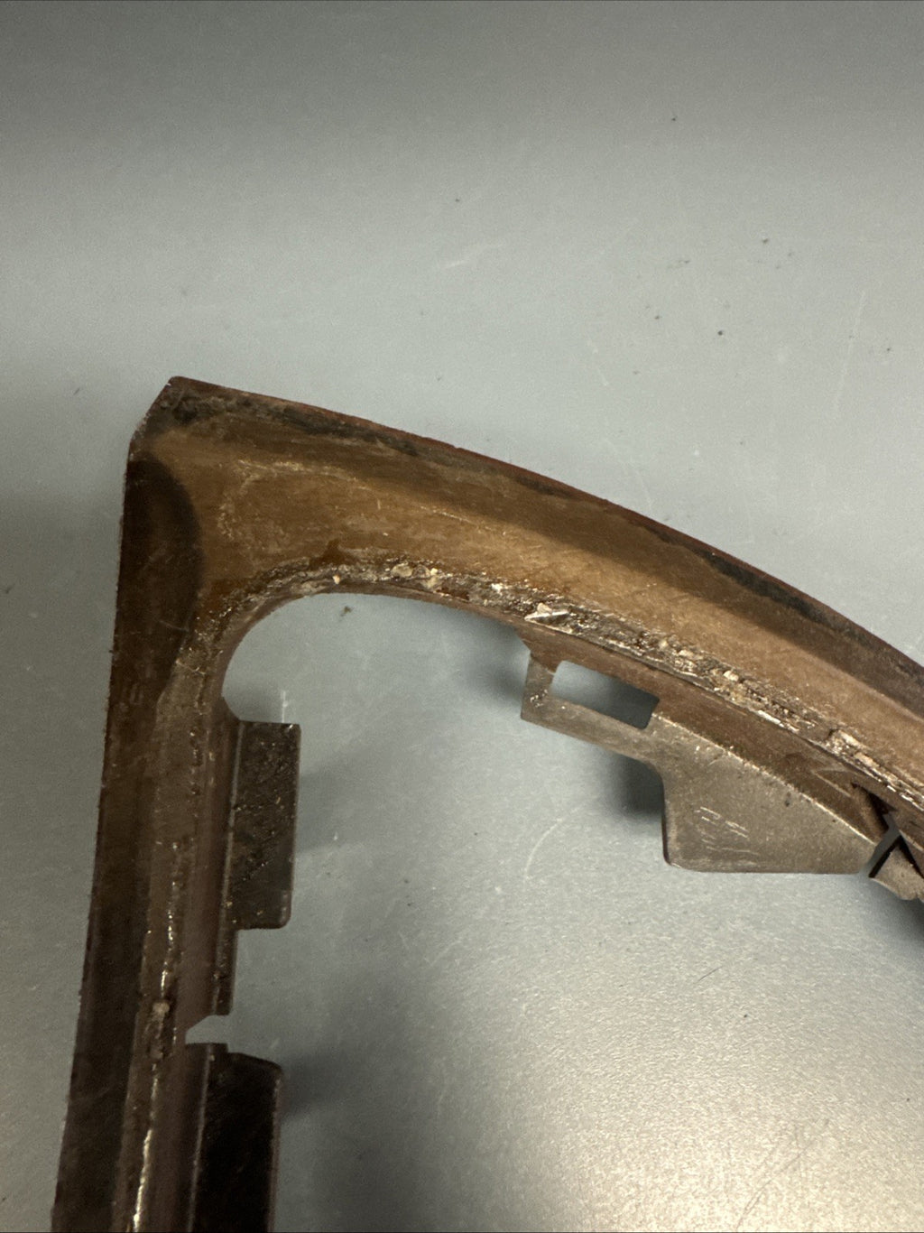 08-13 BMW E88 E82 128i Center Console Shifter Gray Wood Grain Trim OEM 9121650
