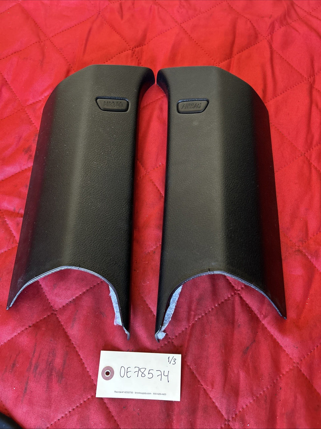 11–17 BMW X3 F25 Rear Left & Right Upper C-Pillar Trim 9169309 9169310 BLACK