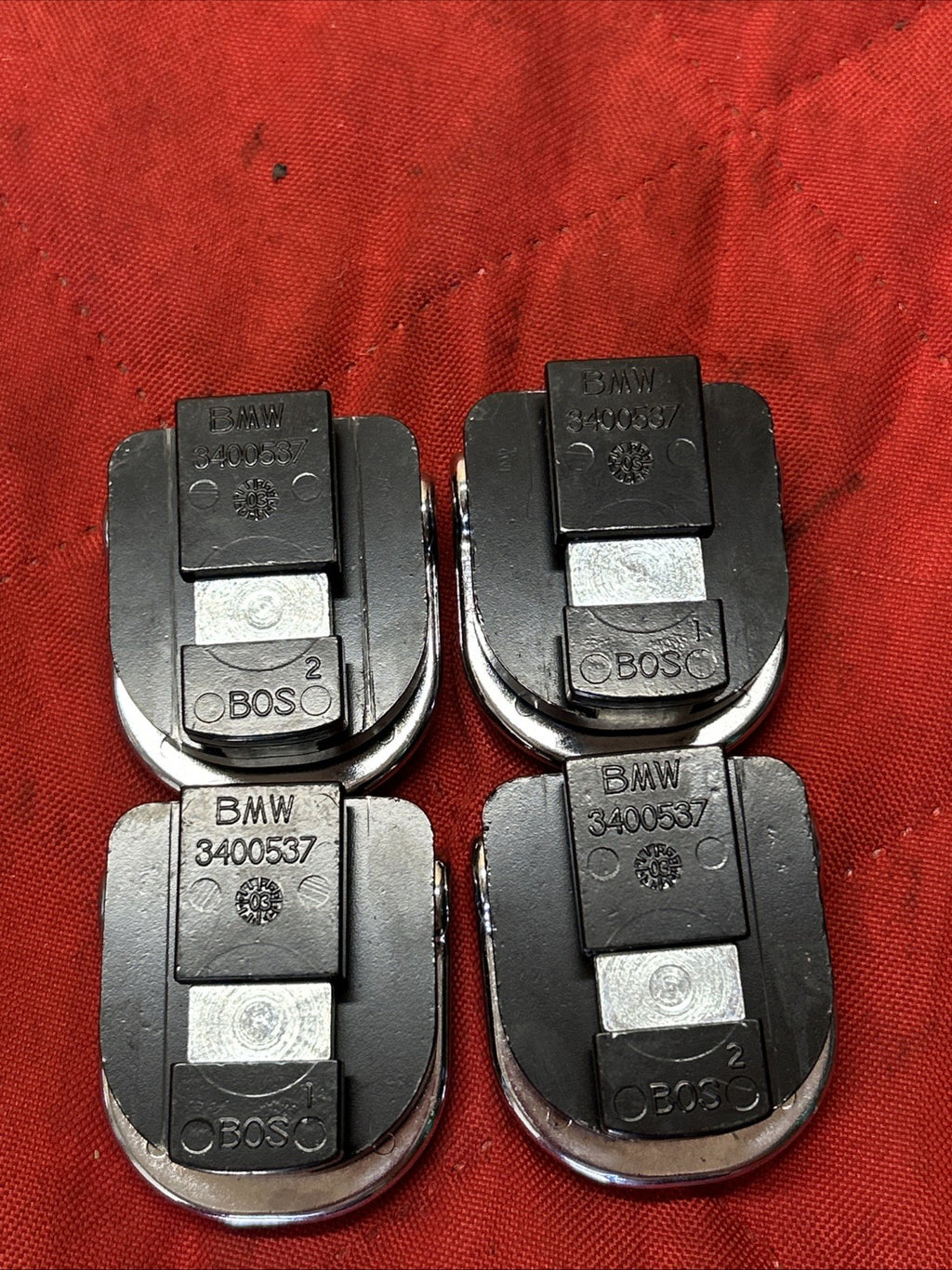 03-17 BMW X3 E83 F25 Rear Trunk Cargo Tie Down Hooks 3400537 Set of Four (4)