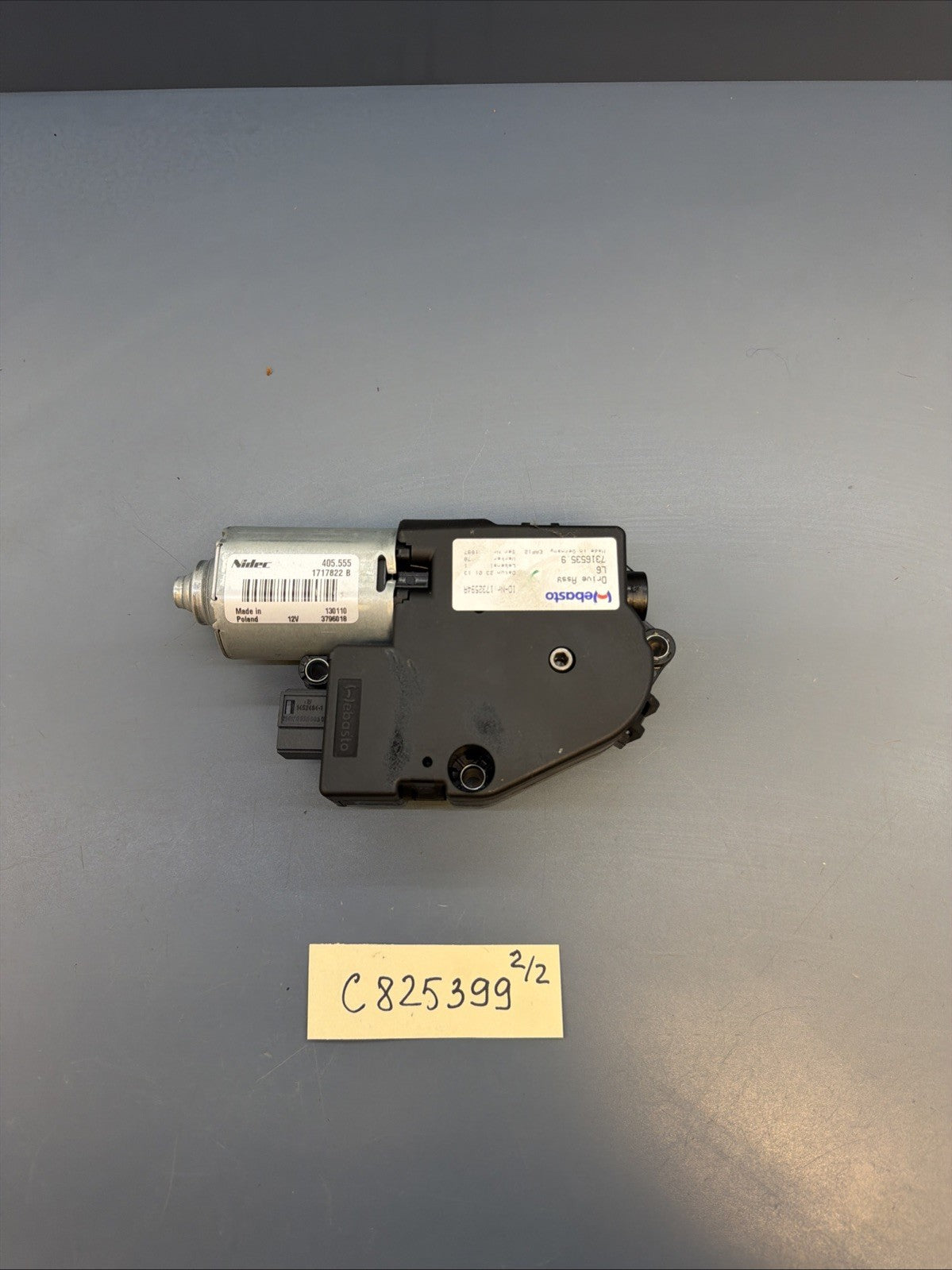2011-2016 BMW 5-SERIES F10 528I 535I 550 SUNROOF MOTOR DRIVE UNIT 7316535 OEM