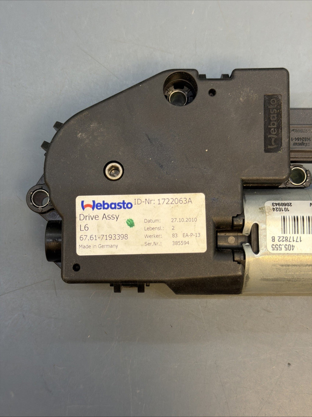 07-13 OEM BMW E90 E92 328 335 M3 Upper Sunroof Moon Roof Motor Unit 7193398