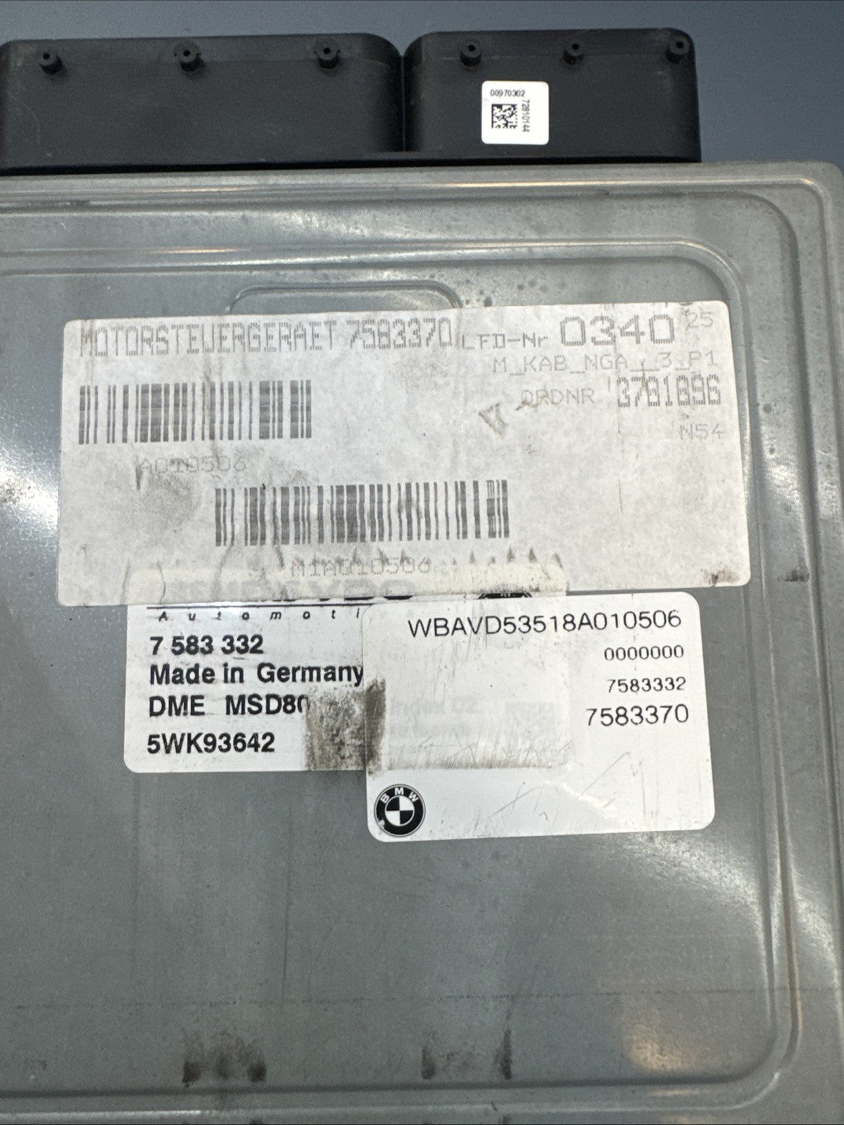 07-08 OEM BMW E90 DME ECU CAS Engine N54 Control Unit Computer Key MSD80 SET