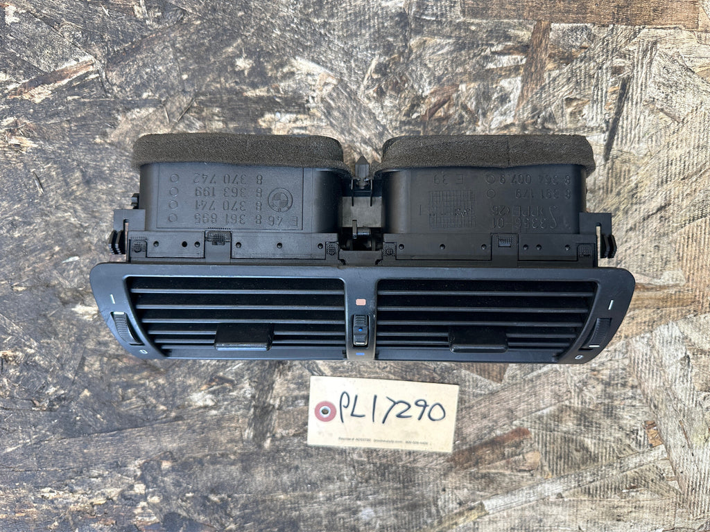 BMW 1997-2006 E46 3 SERIES BLACK CENTER INTERIOR VENT ASSEMBLY OEM 8361895