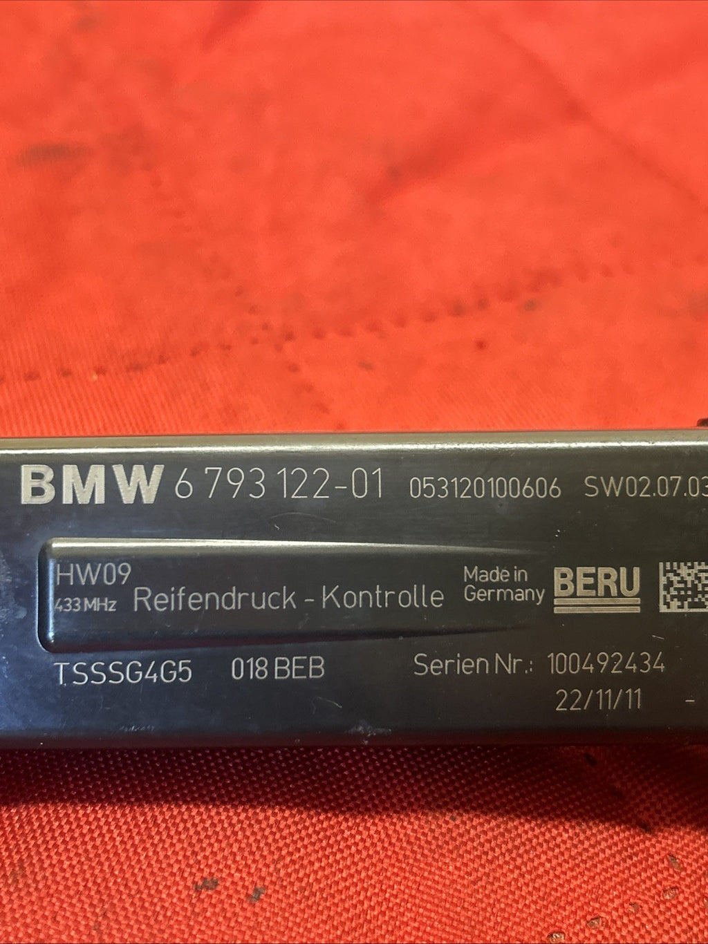 11-15 Mini BMW E90 E92 E84 E70 R56 X5 RDC TPMS SENSOR ANTENNA OEM 6793122