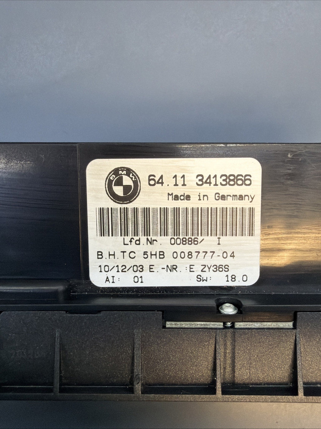 BMW 03-10 E83 X3 BLACK HEATER/AC CLIMATE CONTROL SWITCH PANEL+TRIM OEM 3413866