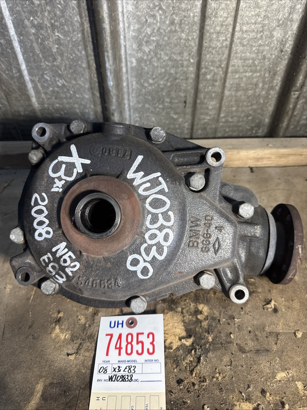 Front Differential Carrier Final Drive 4.44 AUTO Diff OEM BMW X3i E83 2005379