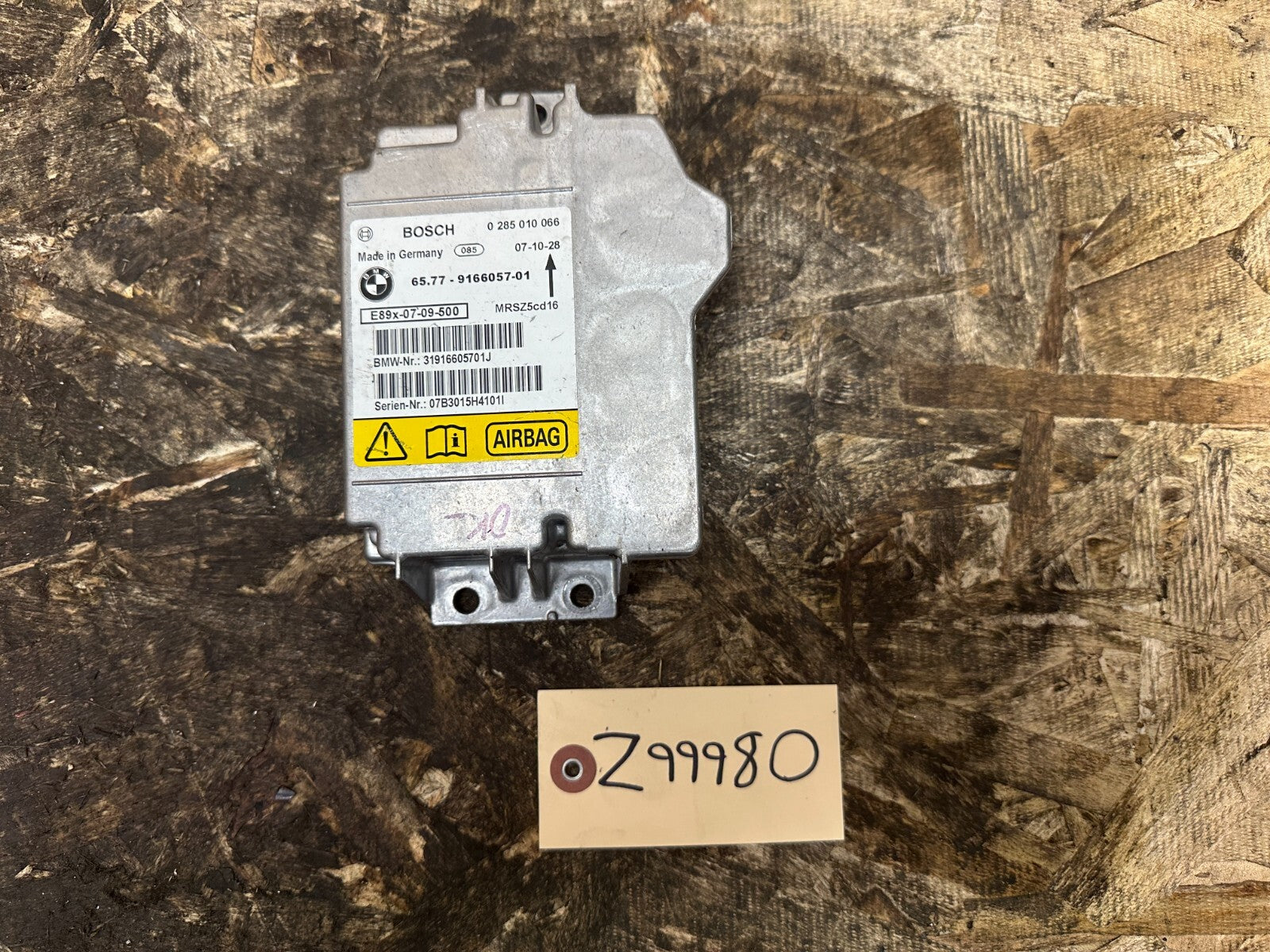 BMW 2006-2012 E90 SRS CONTROL MODULE/CRASH SENSOR OEM 9166057