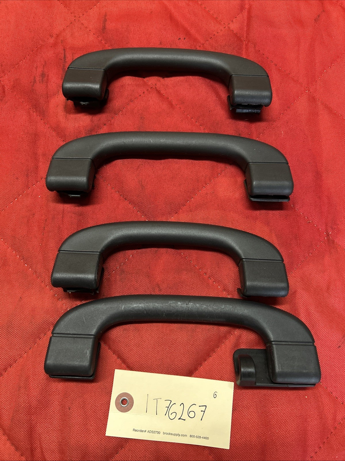 07-13 BMW X5 INTERIOR ROOF REAR LEFT GRAB HANDLE 6977693 SET OF 4 BLACK