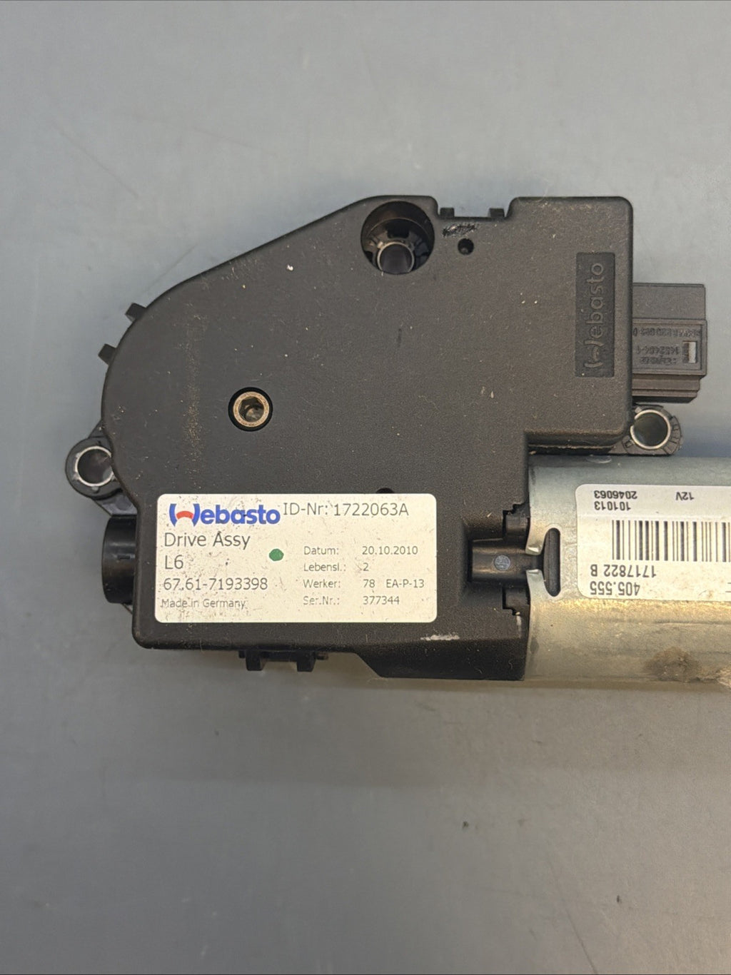 BMW OEM SUNROOF ELECTRIC MOTOR DRIVE UNIT MODULE E81 E82 E87 E90 E92 F10 7193398
