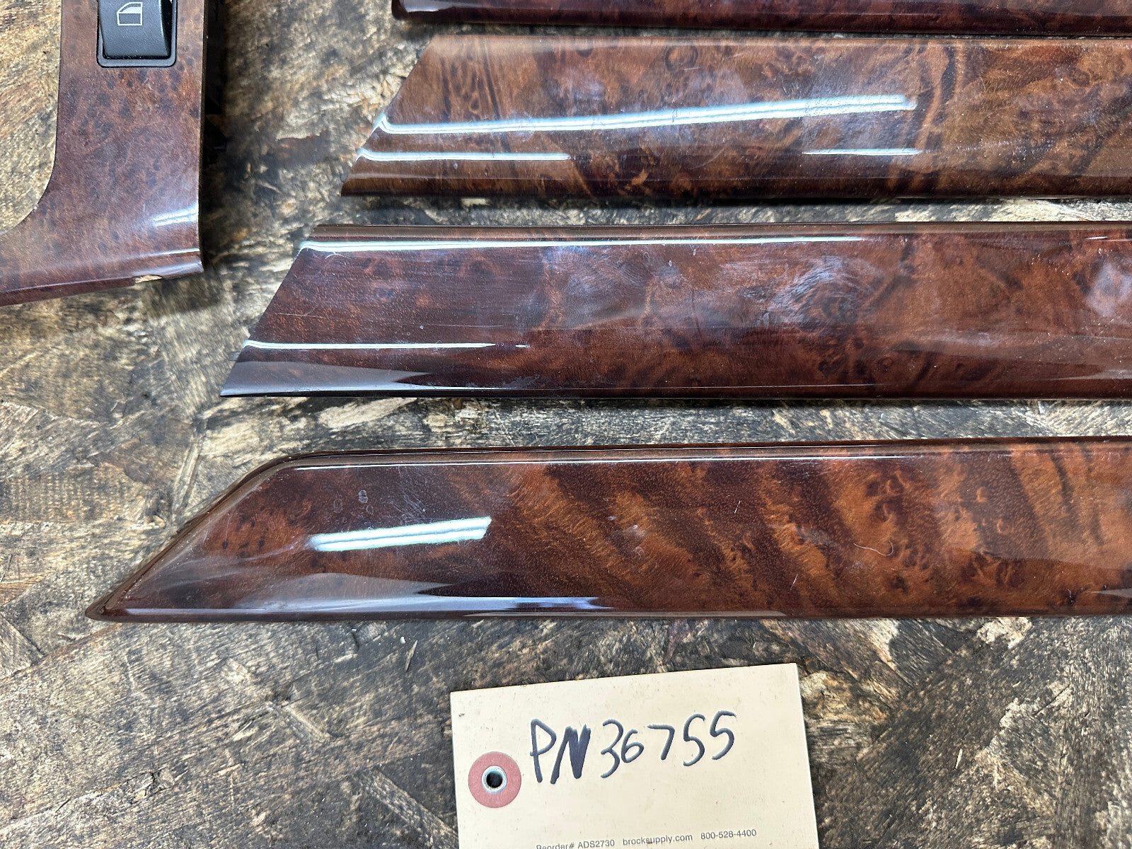 BMW 99-05 330i BURLED WOOD INTERIOR TRIM PANEL SET 8PC OEM 8203827+8203825+MORE