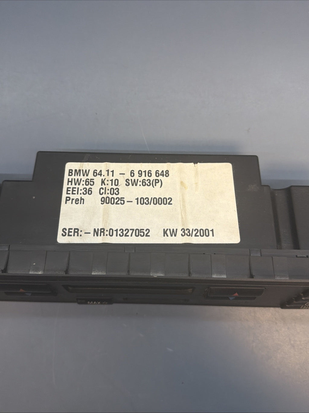 BMW E53 X5 00-06 OEM AC HEATER DIGITAL CLIMATE CONTROL UNIT 6411-6916648