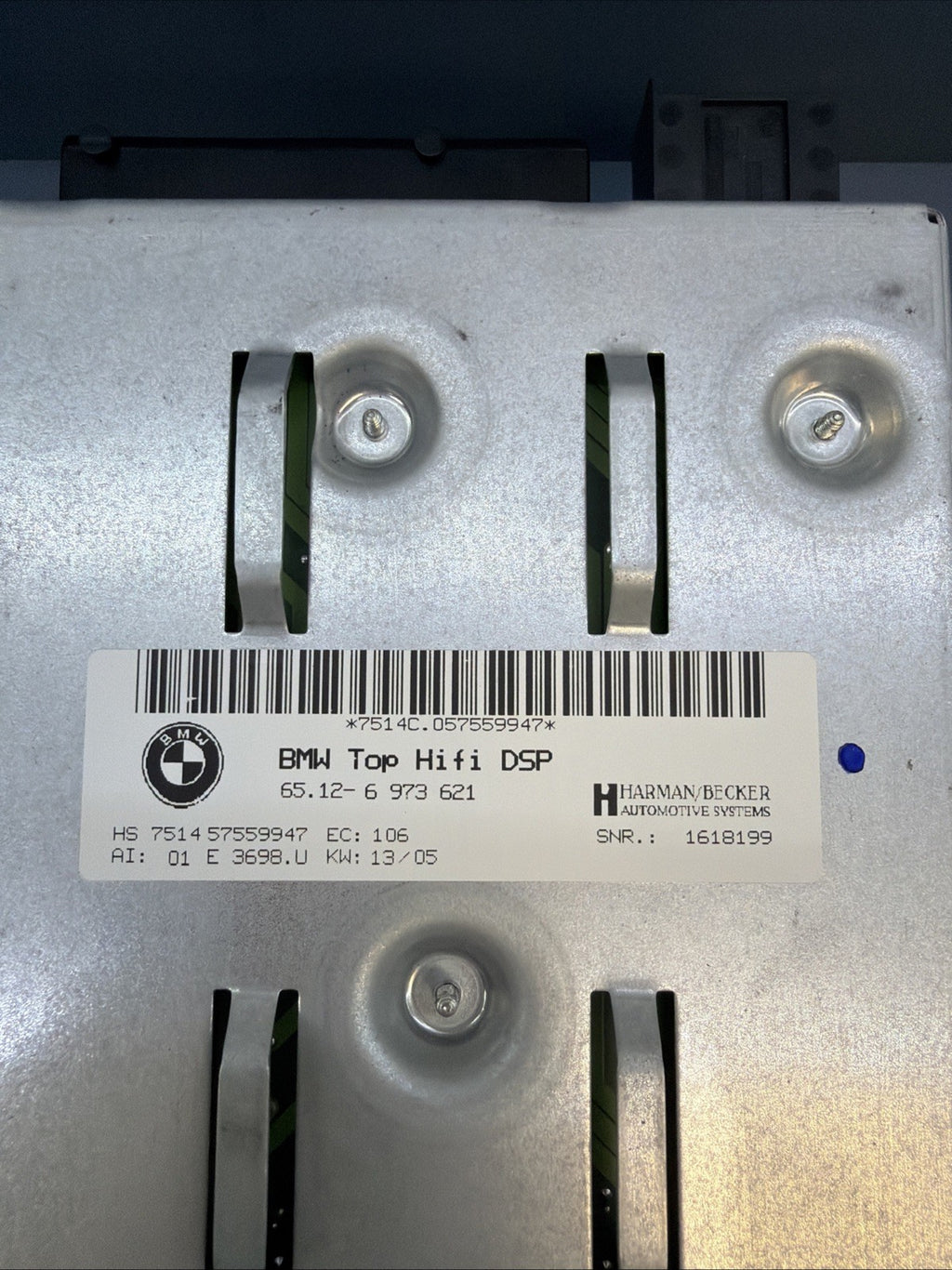 04-08 BMW 3 5 6 SERIES AMPLIFIER AMP AUDIO LOGIC 7 TOP HI-FI HARMAN OEM 6973621