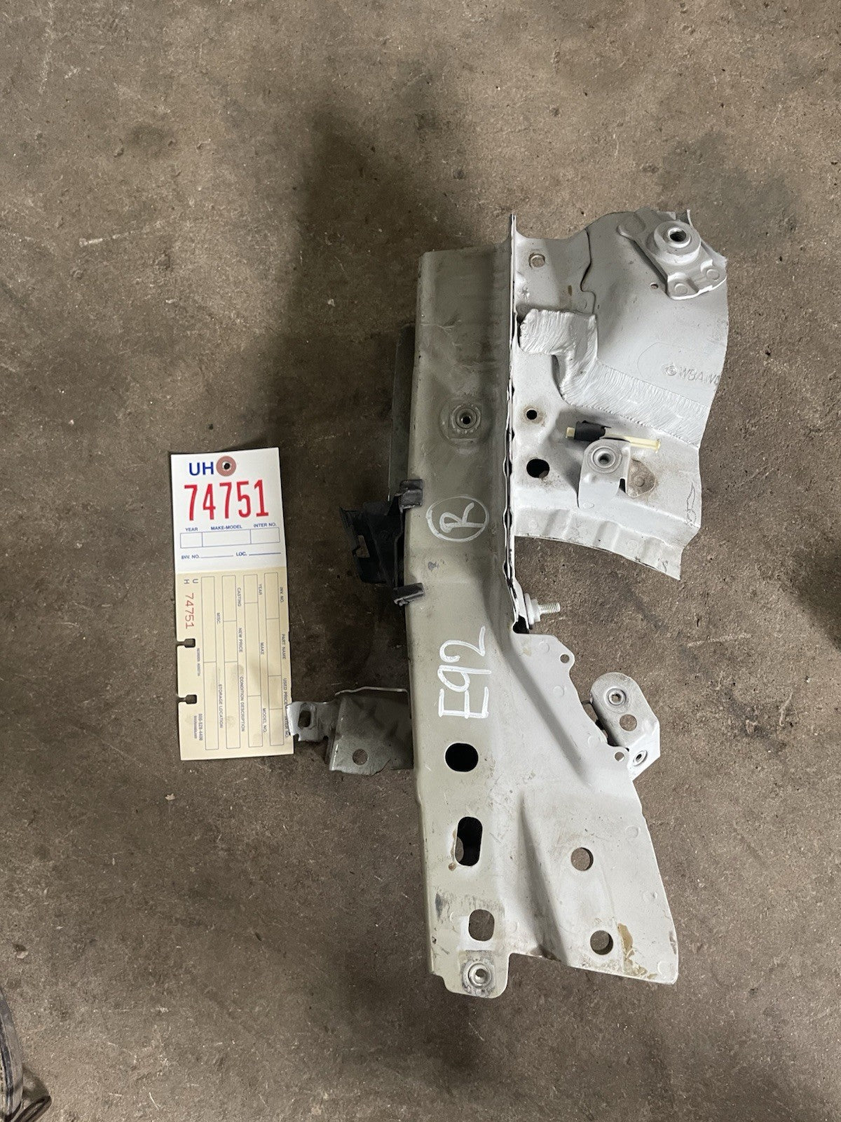 07-13 BMW E92 E93 328 335 M3 Front Right Fender Apron SECTION OEM