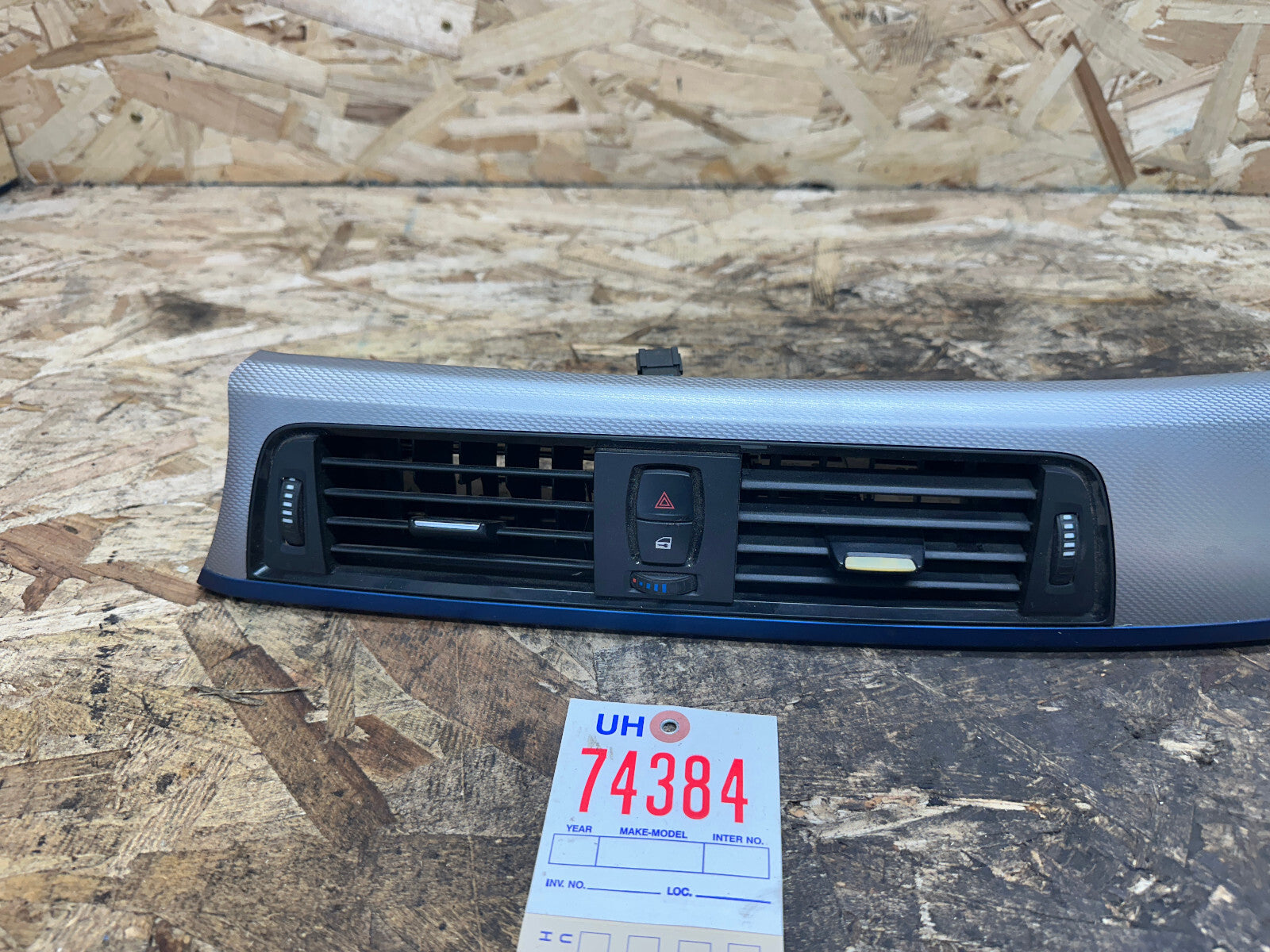 BMW 2011-2015 F30 F32 3 4 SERIES CENTER DASH VENT TRIM ALUMINUM+BLUE 276487