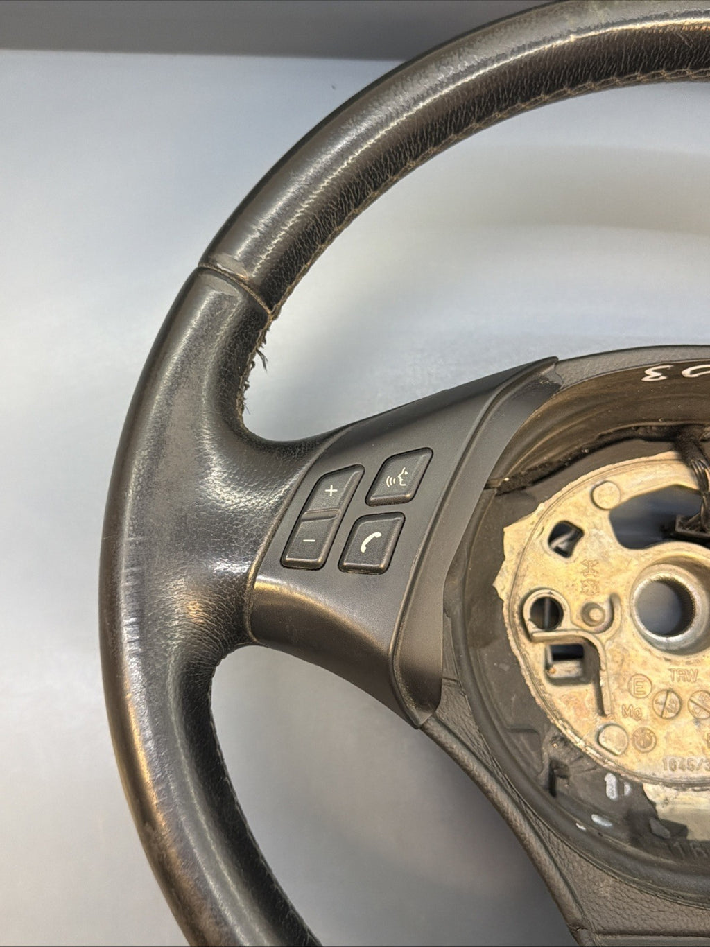 BMW 2006-2012 E90 E9X 3 SERIES BLACK LEATHER STEERING WHEEL OEM 3375E901