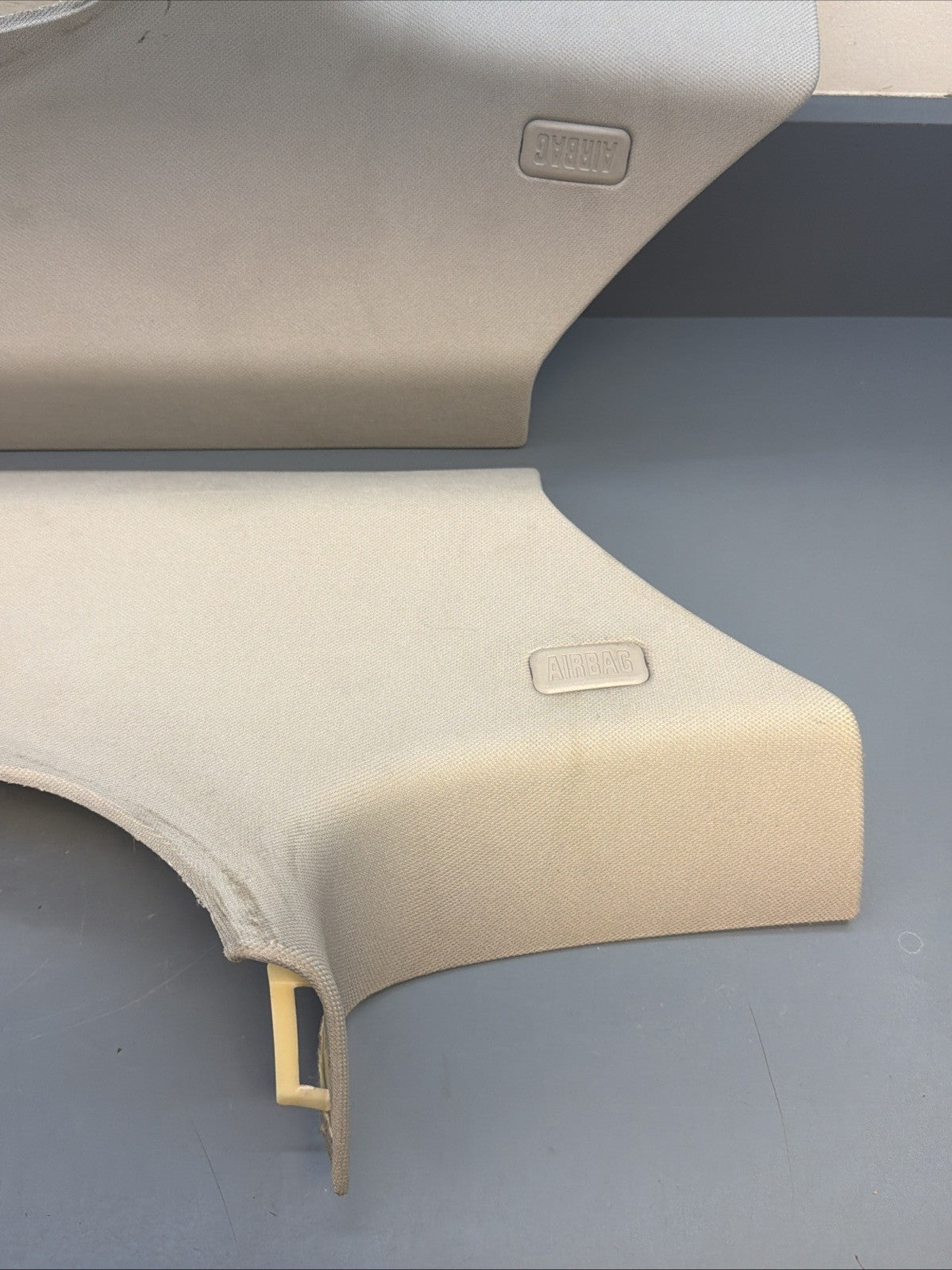 BMW E92 Left & Right Side Rear C Pillar Trim Post Set OEM Gray 7117474 7117473