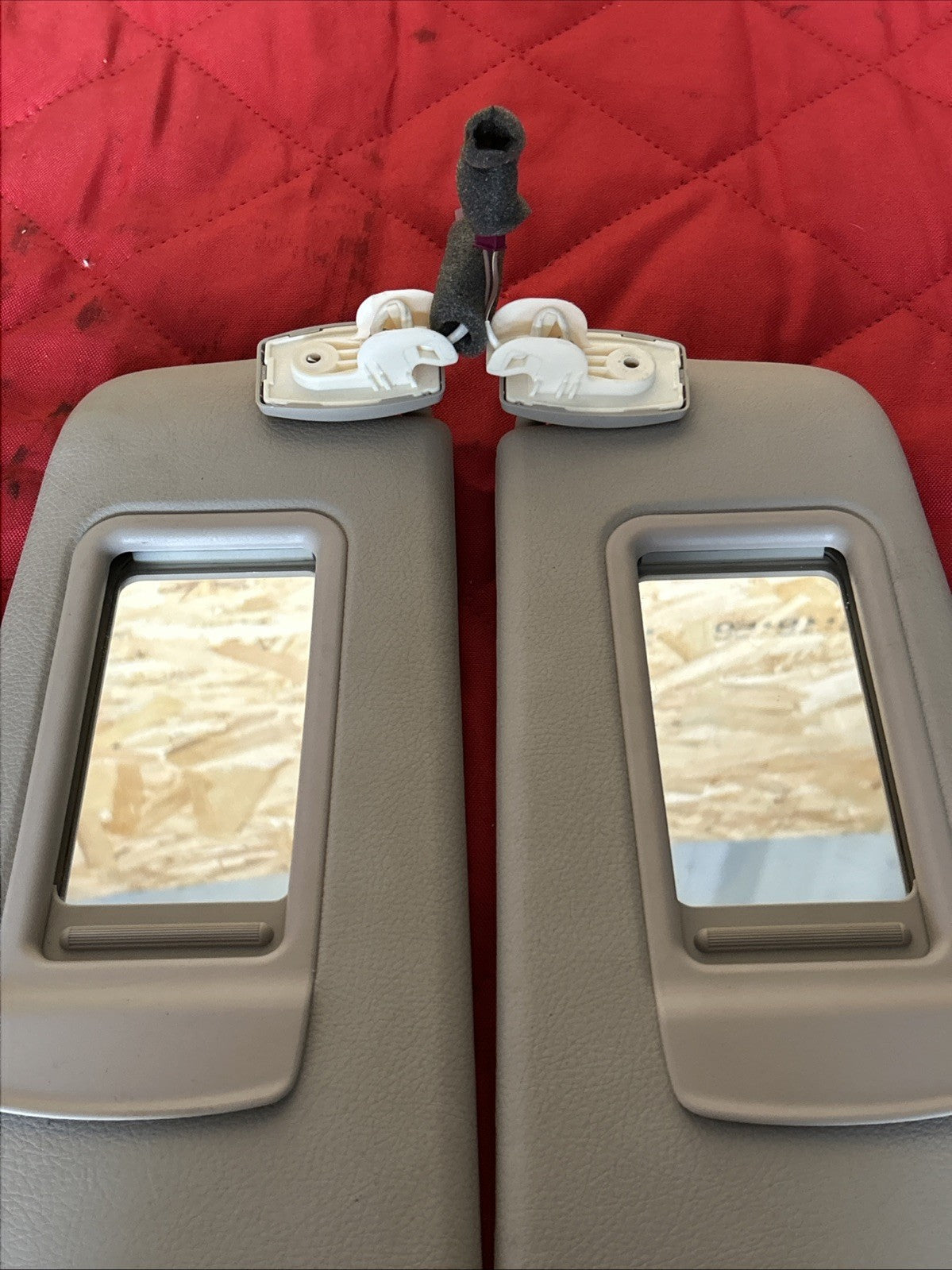 BMW E90 E91 E92 E93 Sun Visor Set OEM – Driver & Passenger Gray 6957369 6957370