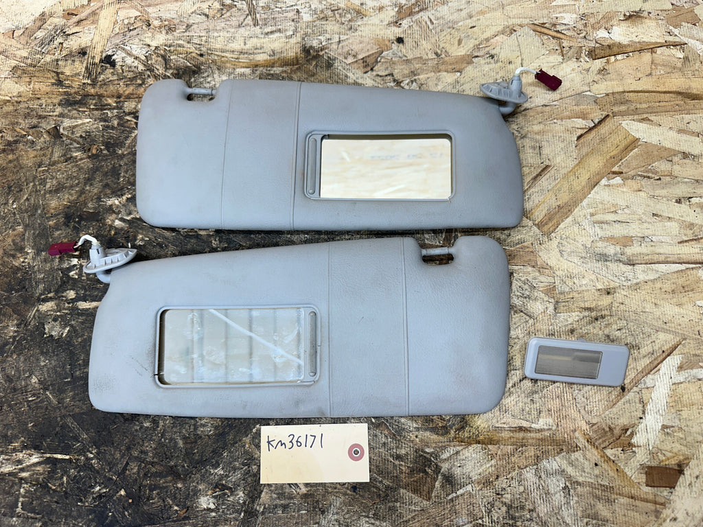 BMW 97-06 E46 3 SERIES GRAY SUNVISOR 2PC+INTERIOR OVERHEAD MAP LIGHT 140930