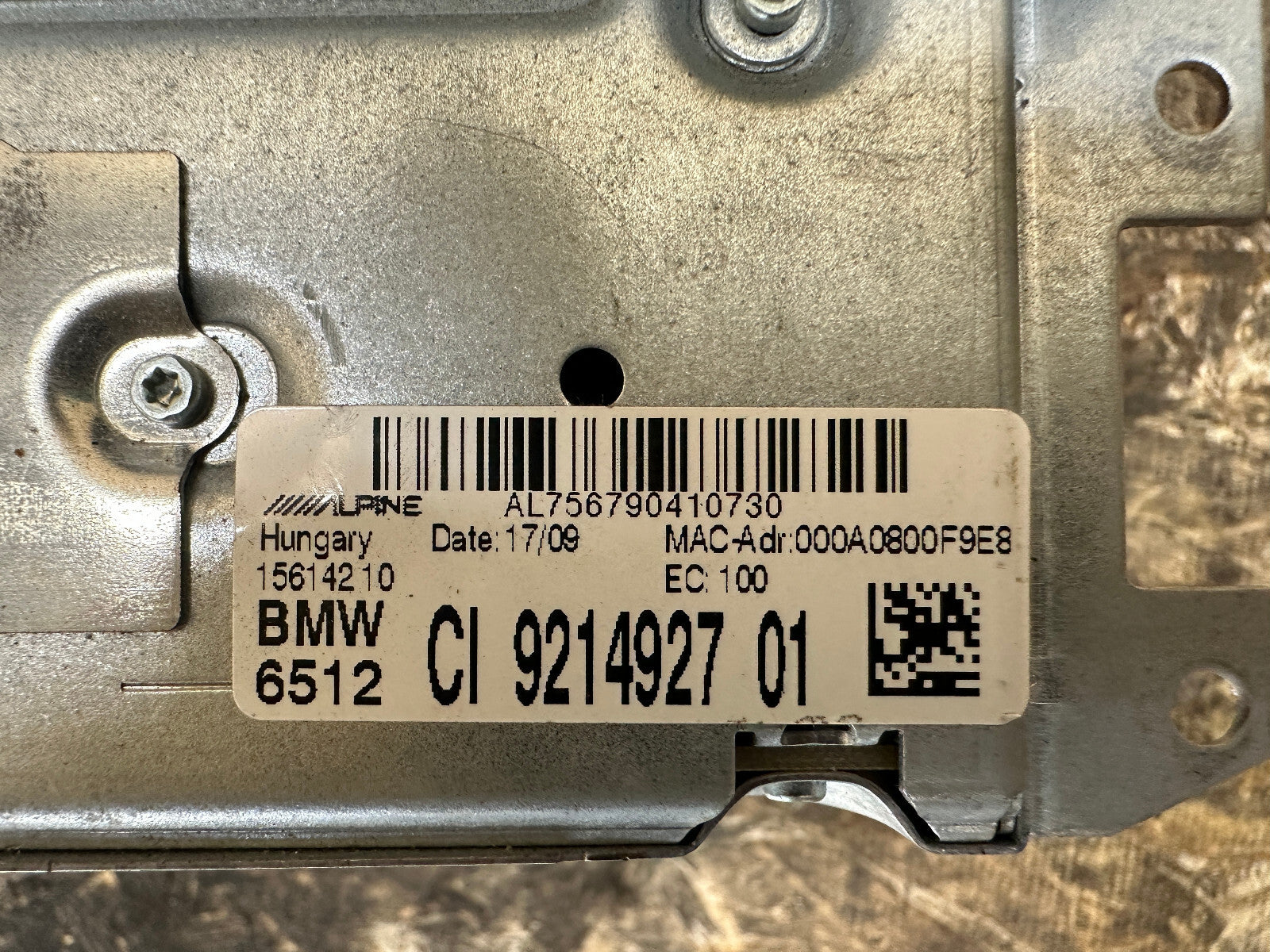 BMW 09-10 E60 5 SERIES CD RADIO NAVIGATION COMPUTER OEM 9214927