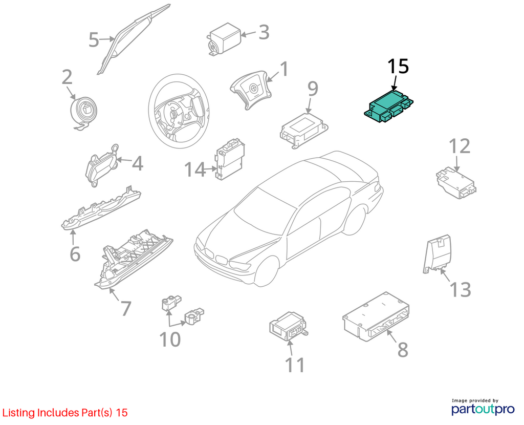 BMW E65 E66 7 SERIES SENSOR MODULE 6970904