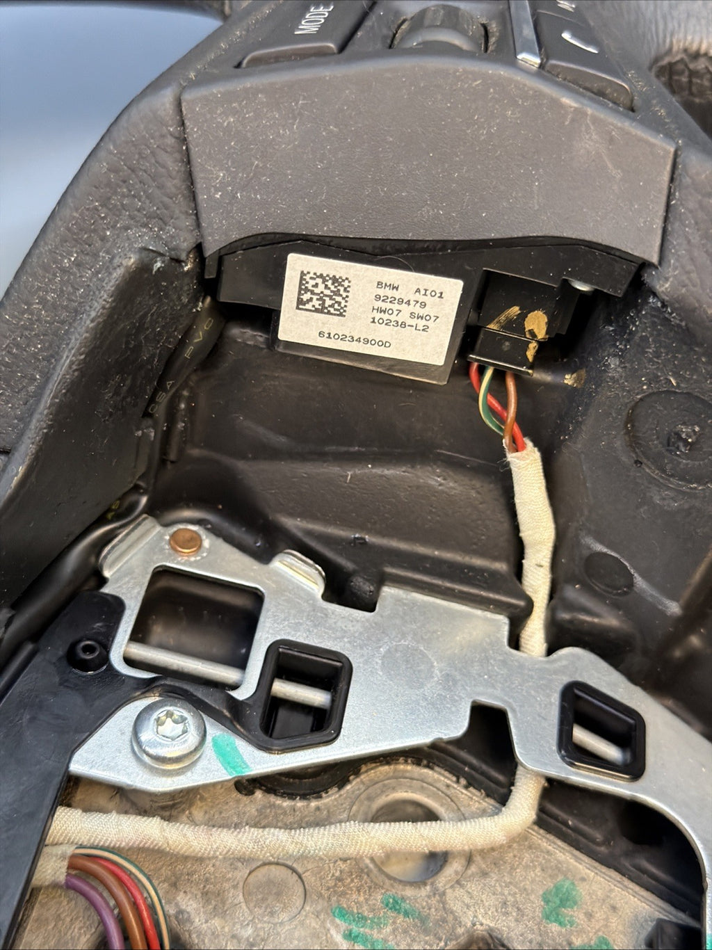 11-16 BMW 528i 535i 550i F10 Black Leather Steering Wheel OEM 9229479