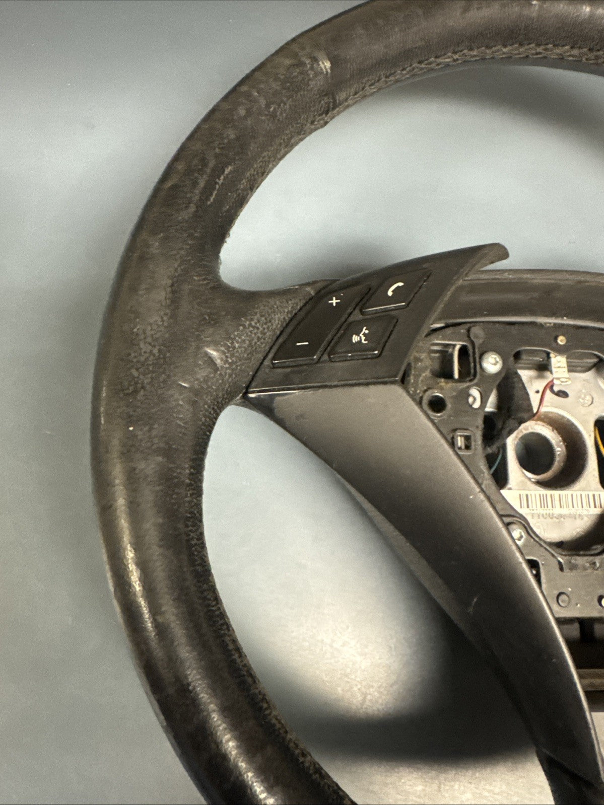 2004 - 2010 BMW E60 E61 5 SERIES STEERING WHEEL BLACK LEATHER 6057424 OEM*