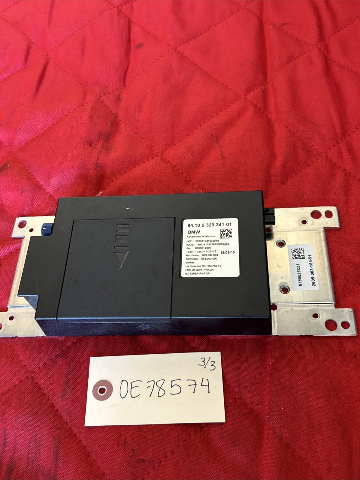 BMW 2010-2019 F10 F30 F32 BLUETOOTH TELEMATICS CONTROL MODULE OEM 9329341