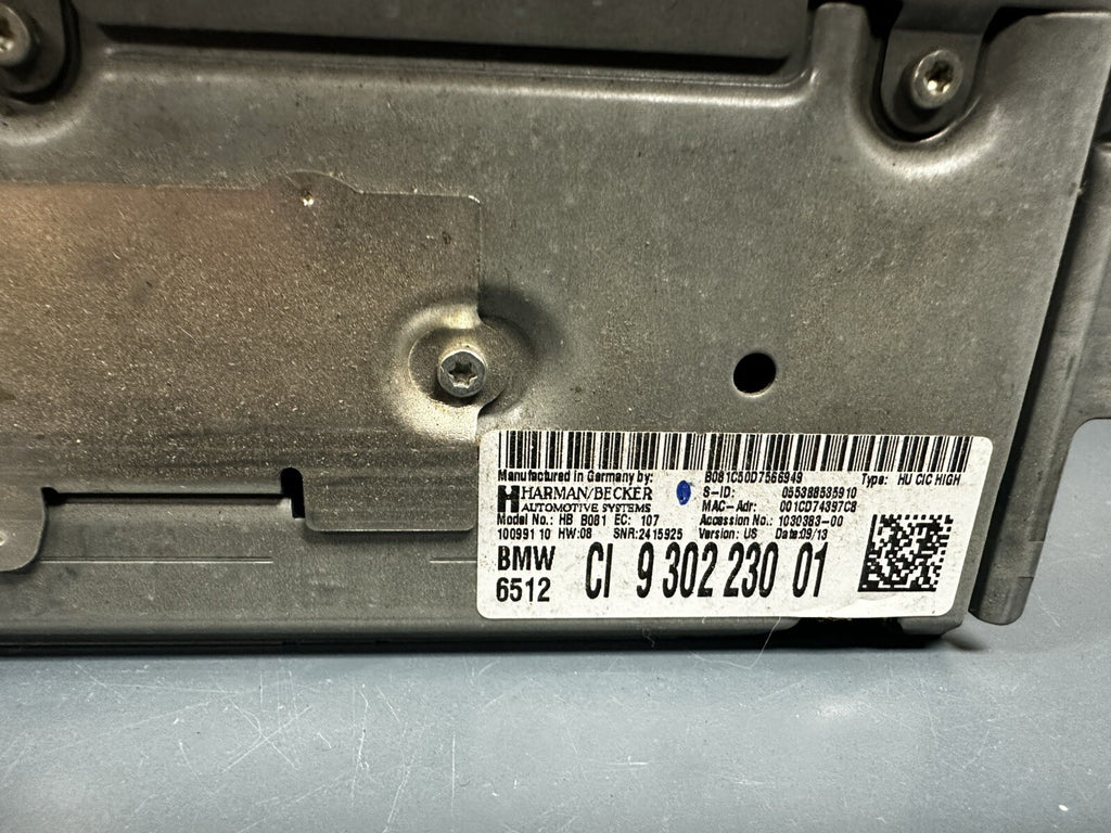 12-16 BMW 335I 328I F30 NAVIGATION CD PLAYER RADIO RECEIVER HEAD OEM 9302230