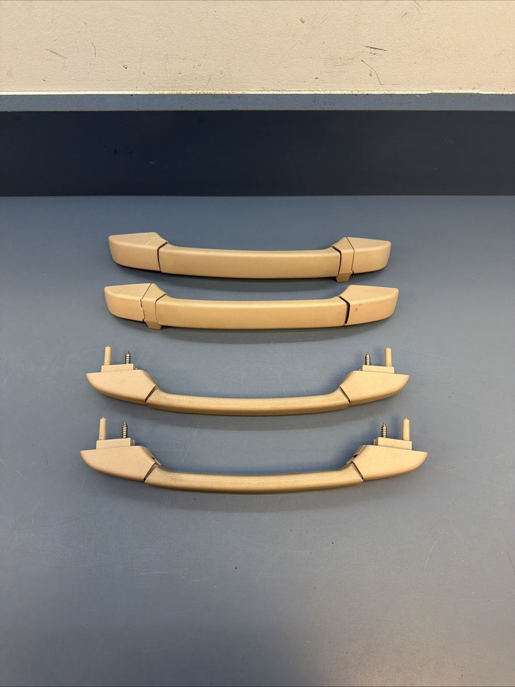 00-06 BMW E46 Headliner Grab Handle Set Front Rear Left Right Beige 8231321
