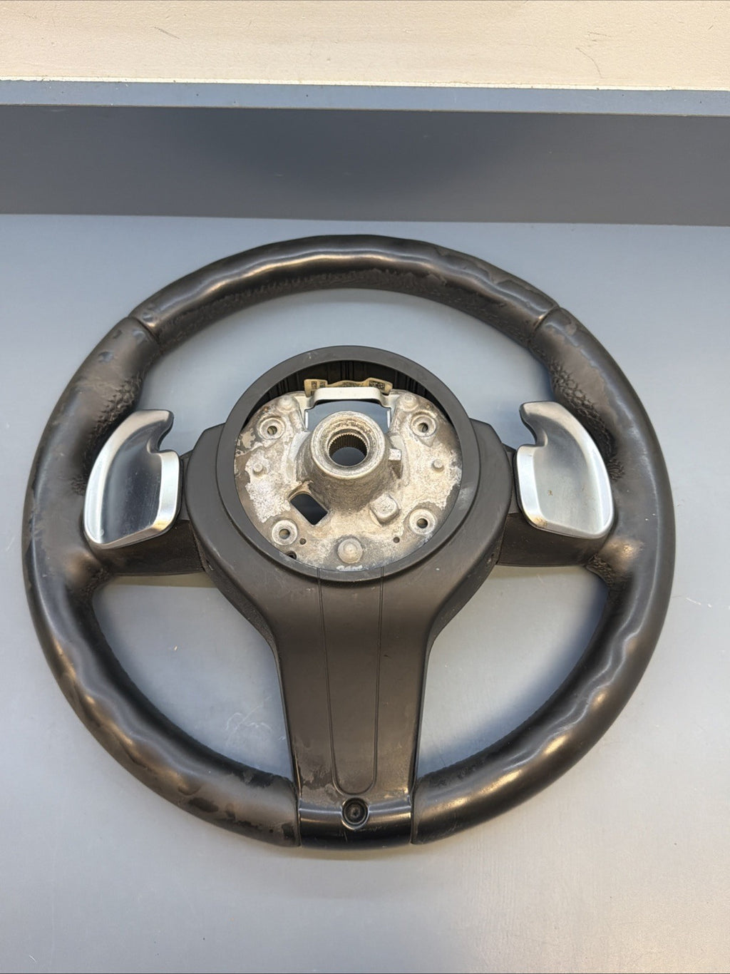 2012-2015 BMW M3 F30 M SPORT STEERING WHEEL M COLORED TRIM 3074437 OEM *NOTE*