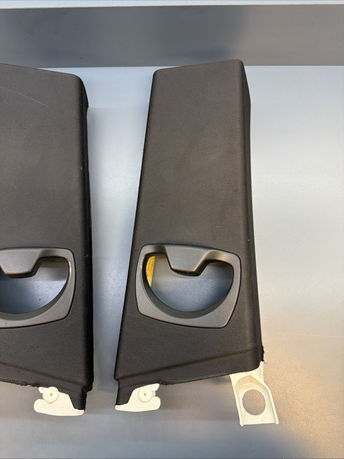 07-13 BMW E92 335 328 Coupe B-Pillar Upper Interior Cover Pair Black OEM 7117470