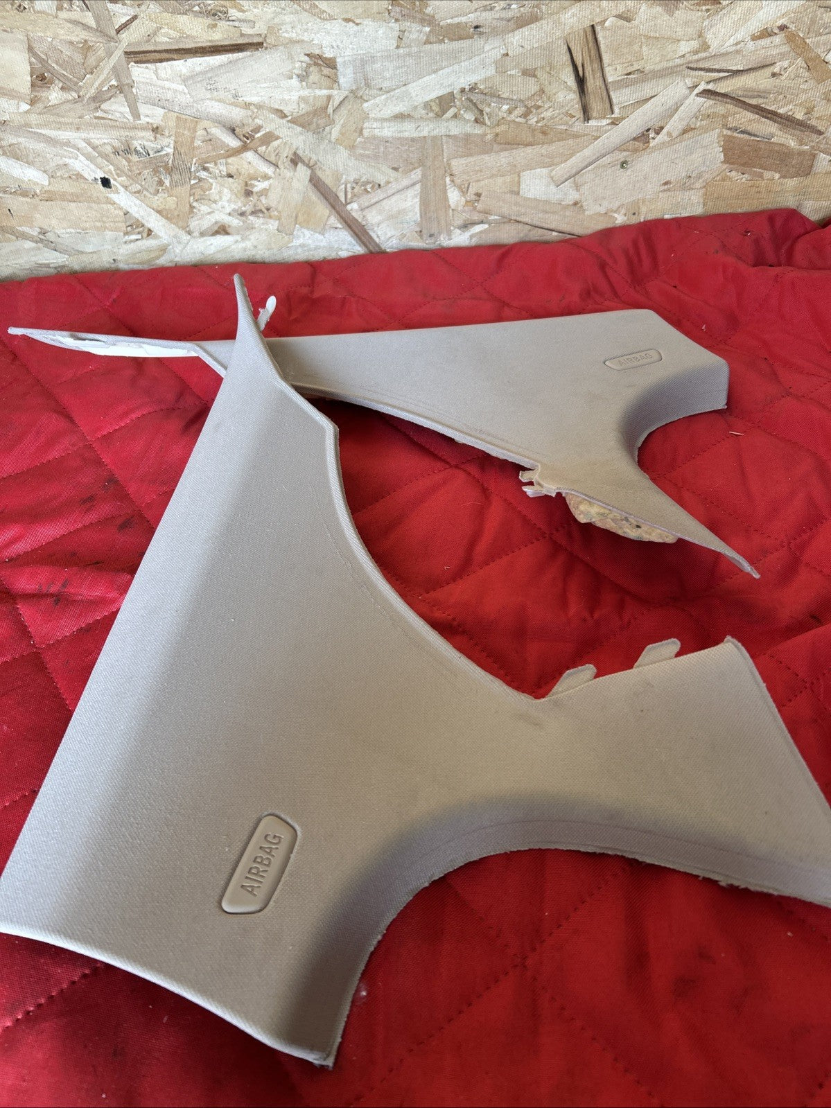 11-16 BMW F10 5 SERIES REAR LEFT & RIGHT C PILLAR TRIM 9116357 9116358 BEIGE