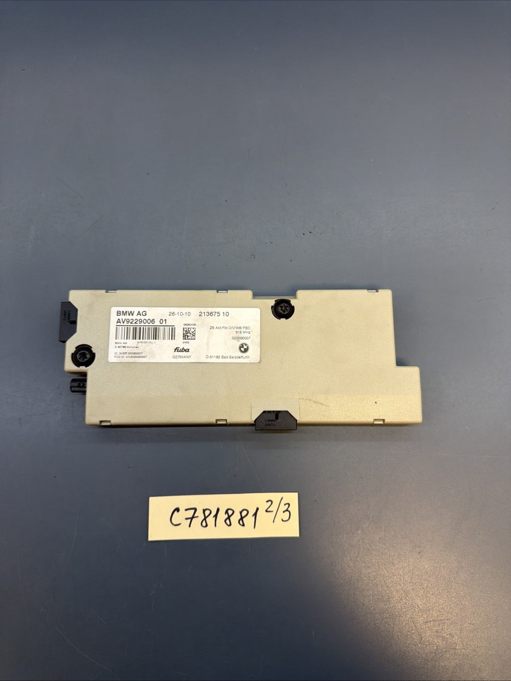 11-16 BMW F10 528i Antenna Amplifier Diversity Control Module 9229006 OEM