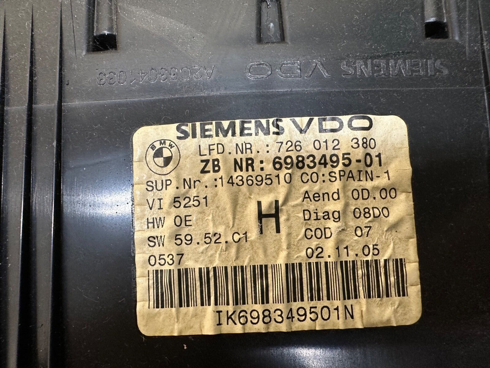 BMW E90 2006-2012 SPEEDOMETER INSTRUMENT CLUSTER MPH OEM 6983495