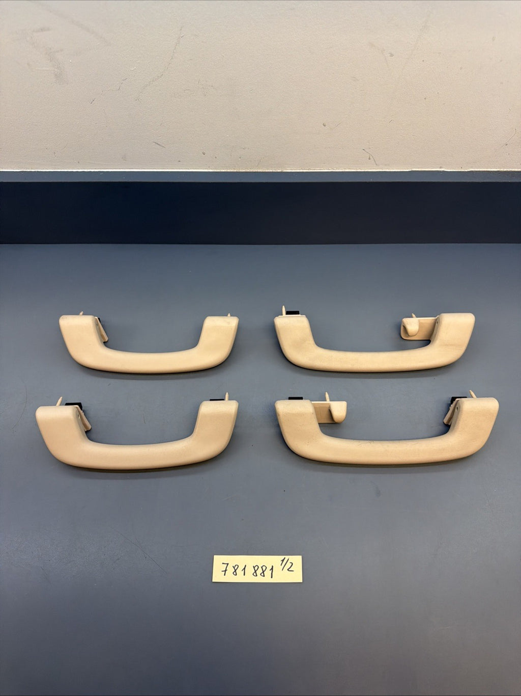2011-2016 BMW 535I 550I F10 ROOF GRAB HANDLE SET OF 4  TAN BEIGE OEM 9171224
