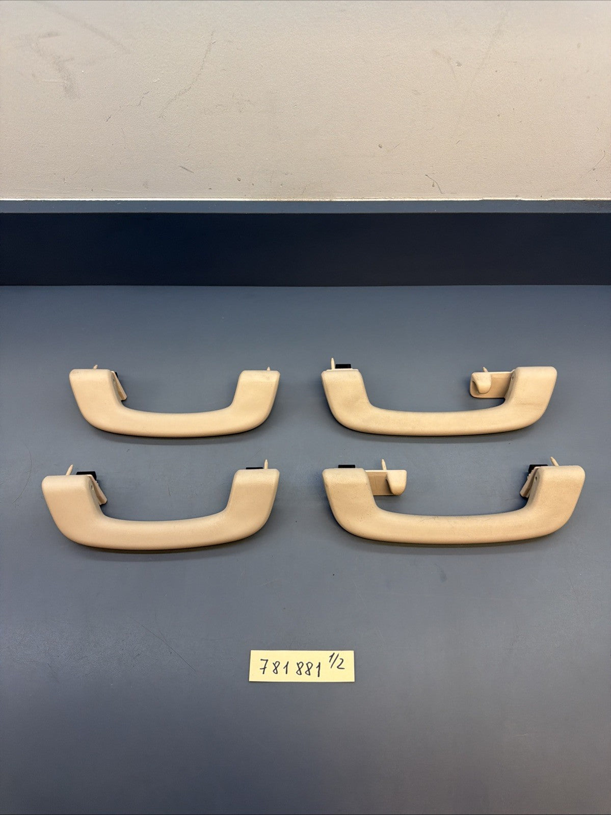 2011-2016 BMW 535I 550I F10 ROOF GRAB HANDLE SET OF 4  TAN BEIGE OEM 9171224