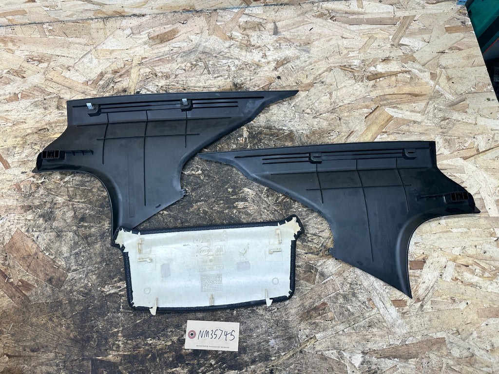 BMW 04-13 E90 3 SERIES C PILLAR+3rd BRAKE LIGHT BLACK INTERIOR TRIM 3PC 7249659