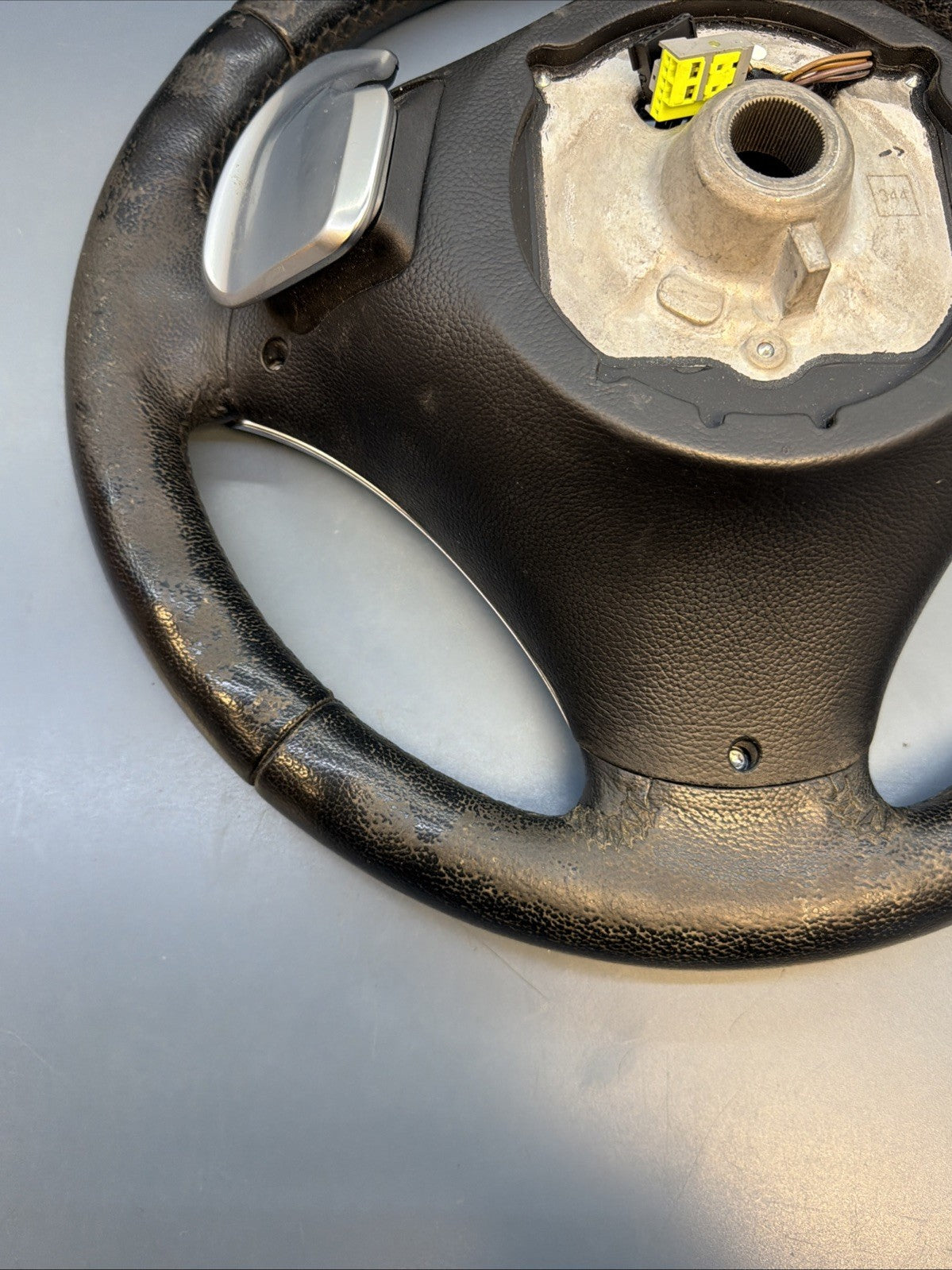 BMW 06-11 E90 3 SERIES BLACK LEATHER SPORT STEERING WHEEL W PADDLES OEM 6795858