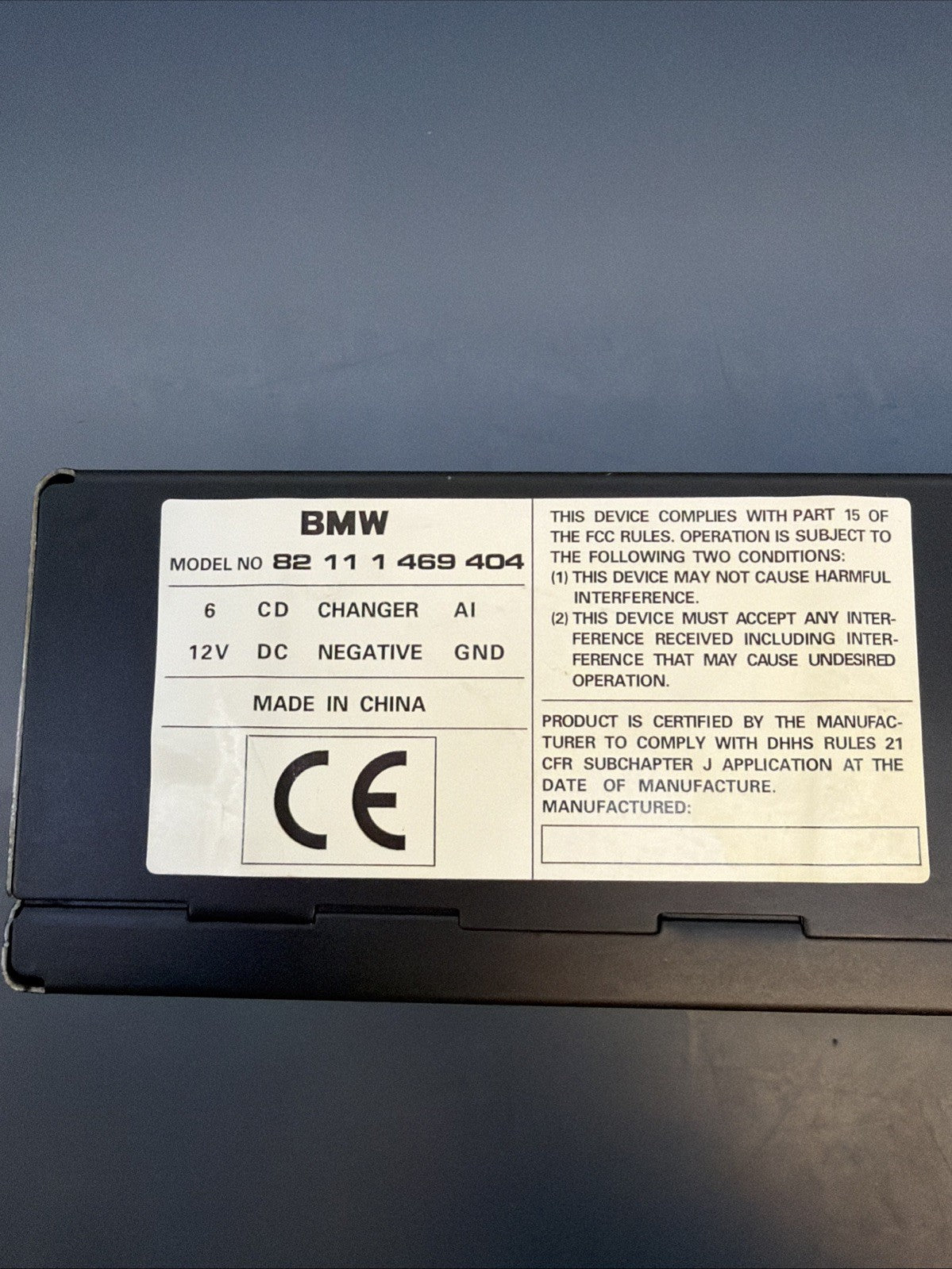BMW E39 97-03 525i 528i 530i 540i M5 Trunk OEM 6 disc CD Changer OEM 1469404