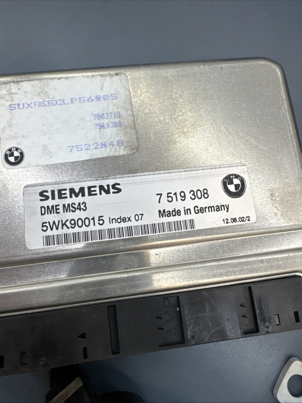 BMW E46 E39 E53 3 5 X5 2.5i M54 ENGINE ECU SET DME MS43 EWS IGNITION KEY 7519308