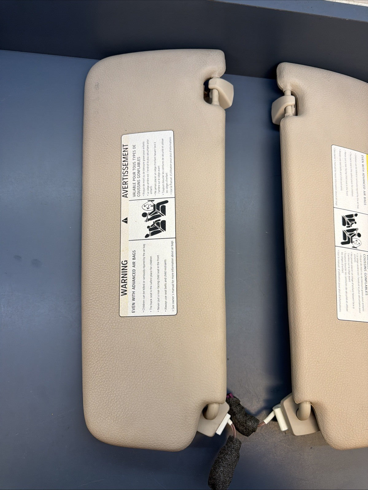 2013 BMW F10 Left And Right Driver Passenger Sun Visor Set OEM 6905983 BEIGE