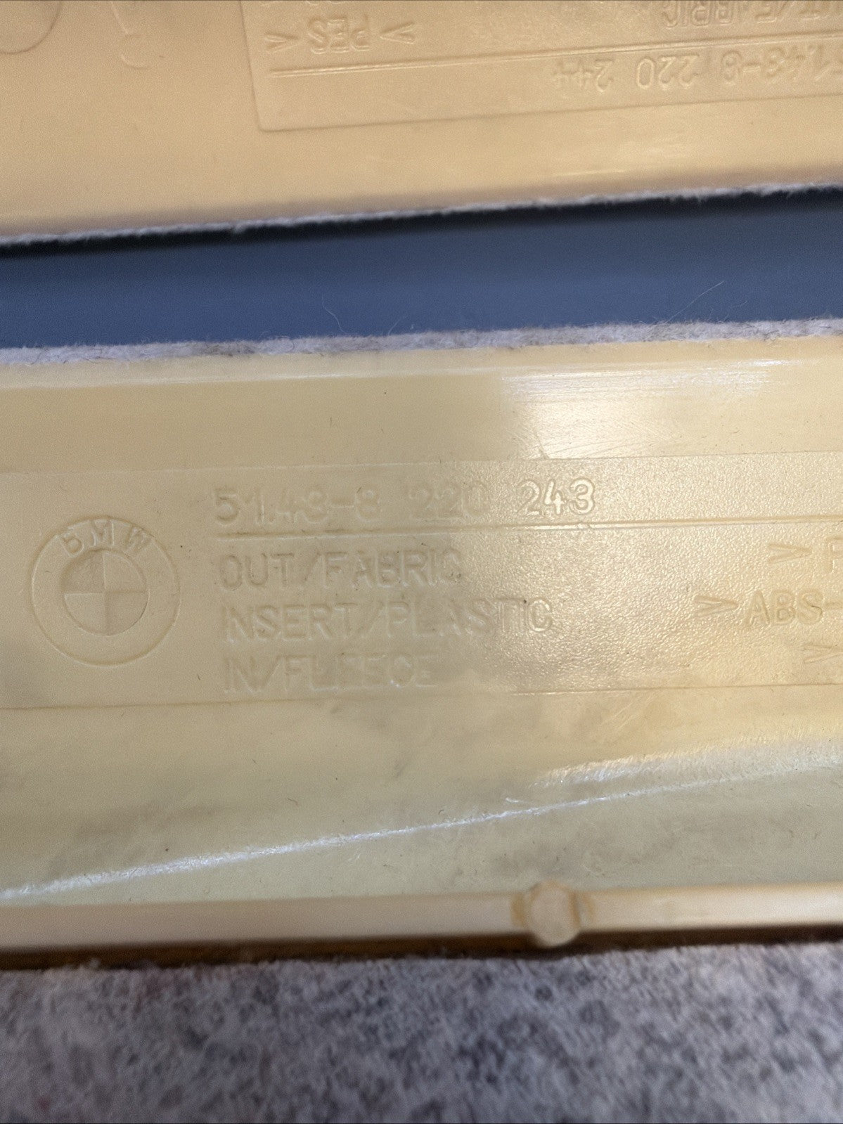 99-05 BMW E46 SEDAN Pair Of Left & Right Rear C Pillar Trim Panel BEIGE 8220243