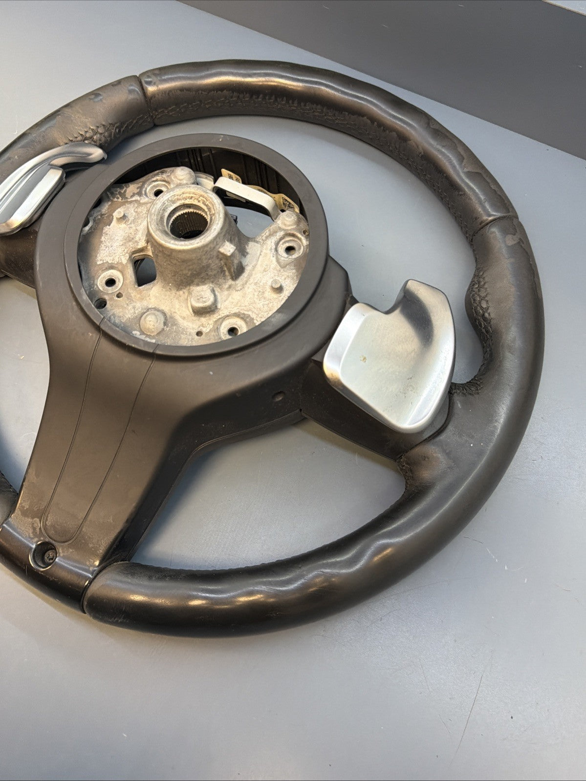2012-2015 BMW M3 F30 M SPORT STEERING WHEEL M COLORED TRIM 3074437 OEM *NOTE*