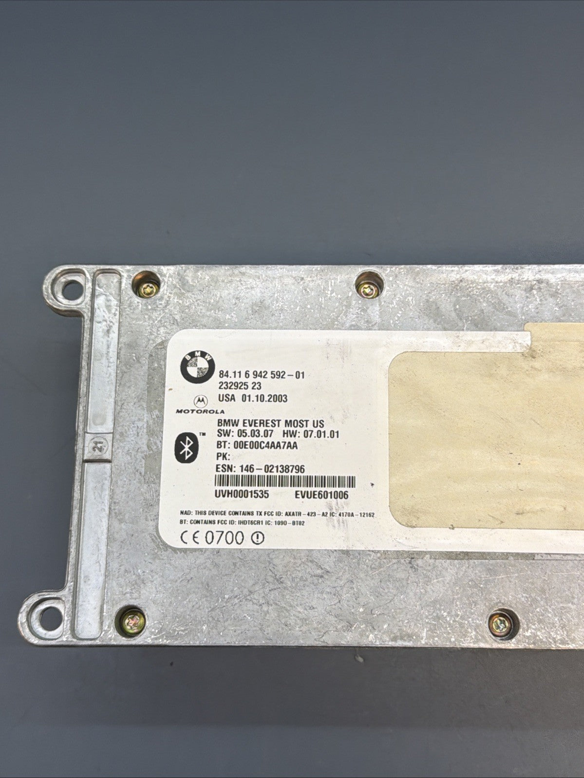BMW E60 E63 E64 Telematic Bluetooth Communication Control Computer OEM 6942592